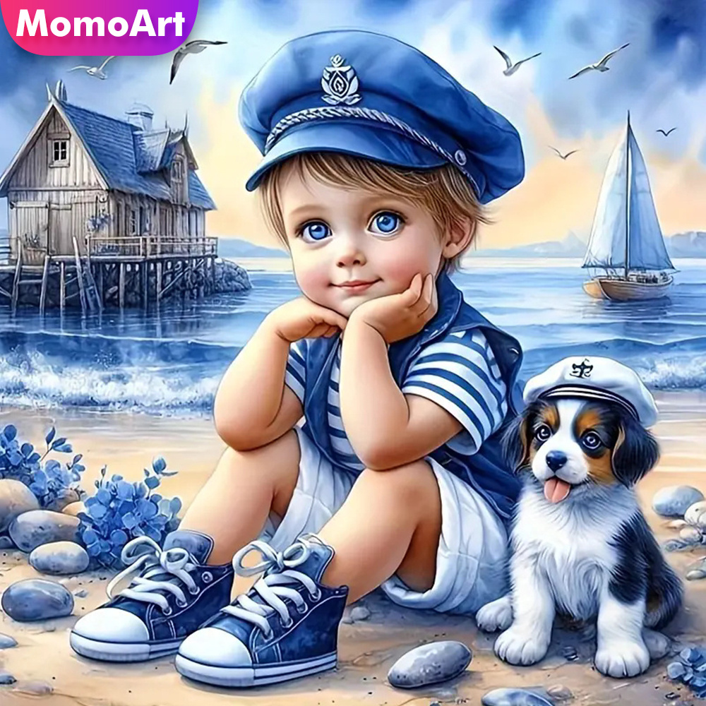 Art Craft For Adults - Momoart Full Diamond Painting Kid Boy