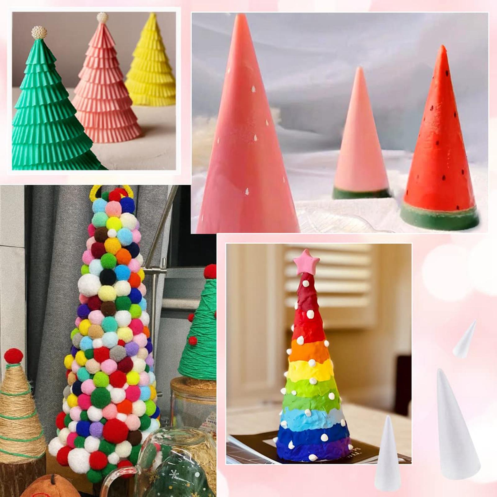 Art Craft Holiday - DIY Arts Foam Cones White Polystyrene