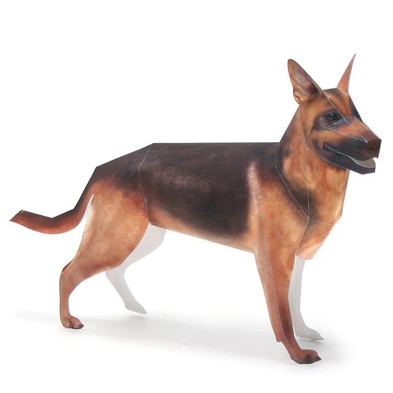 Art Craft With Cardboard - German Shepherd Dog Origami Art Pet