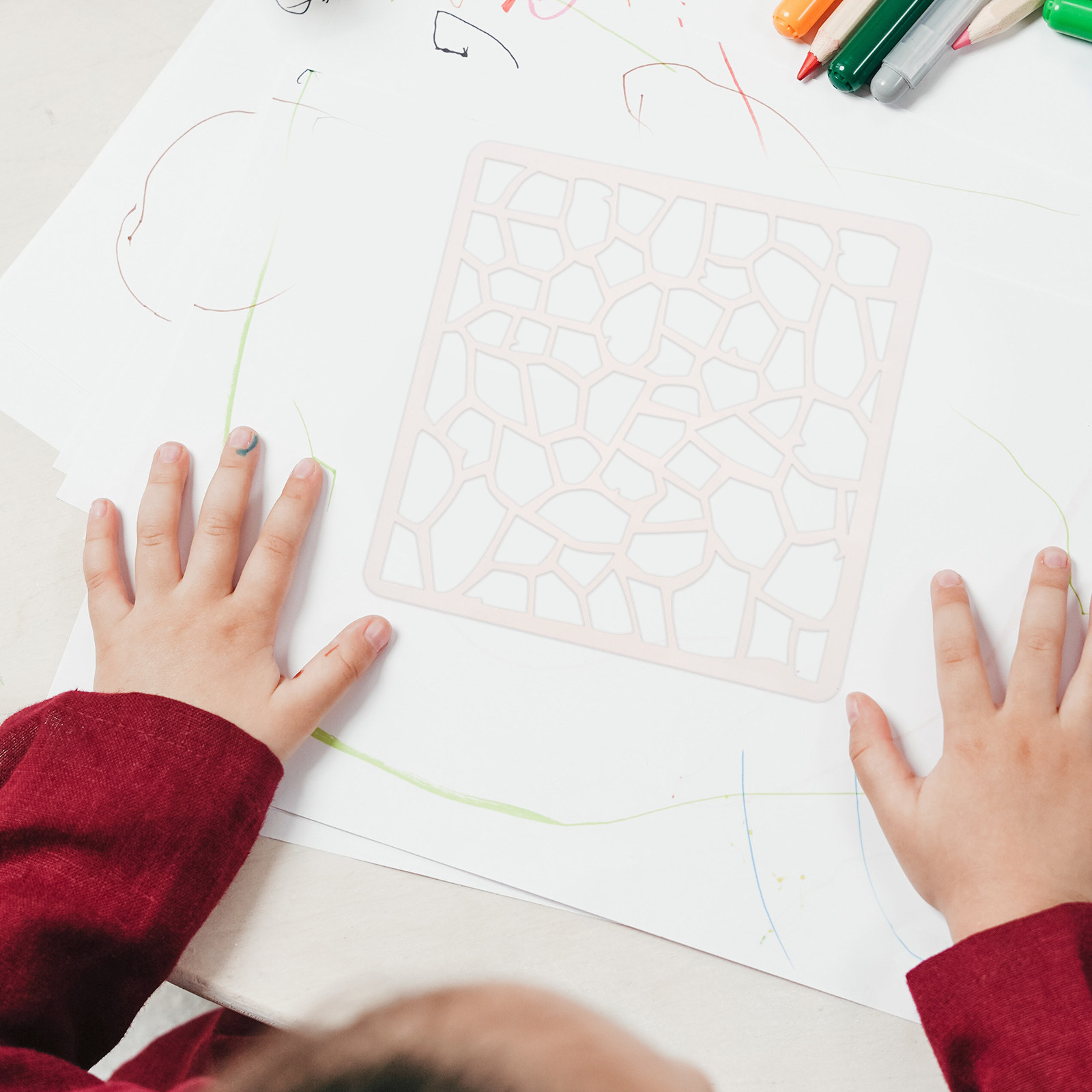 Art Craft Journal - Geometric Stencils Reusable Pet Art Project