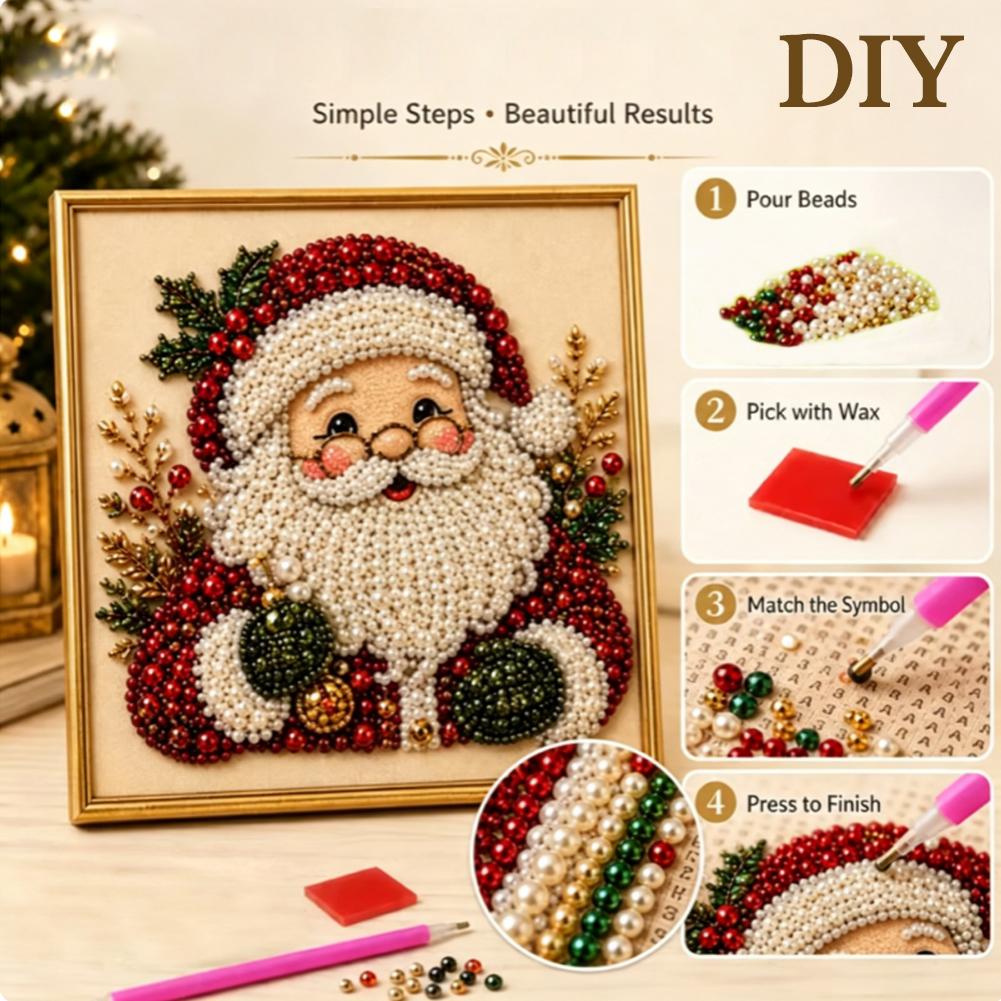 Christmas Santa Claus Pearl Ar - đánh giá và giá Art Craft For Adults