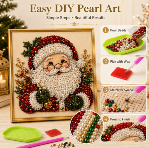 Christmas Pearl Diamond Painti - đánh giá và giá Art Craft For Adults