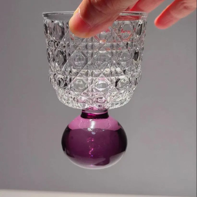 Style Gem Pattern Glass Cup wi - đánh giá và giá Art Craft Glasses