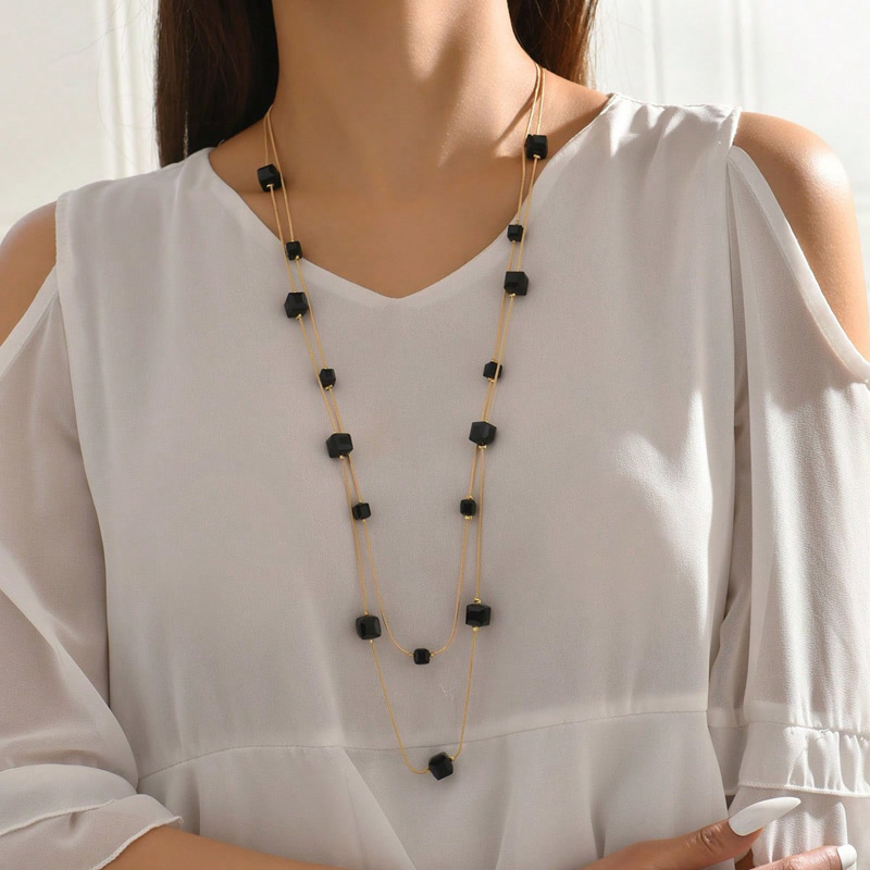 New Fashion Long Necklaces Squ - đánh giá và giá Art Craft Glasses