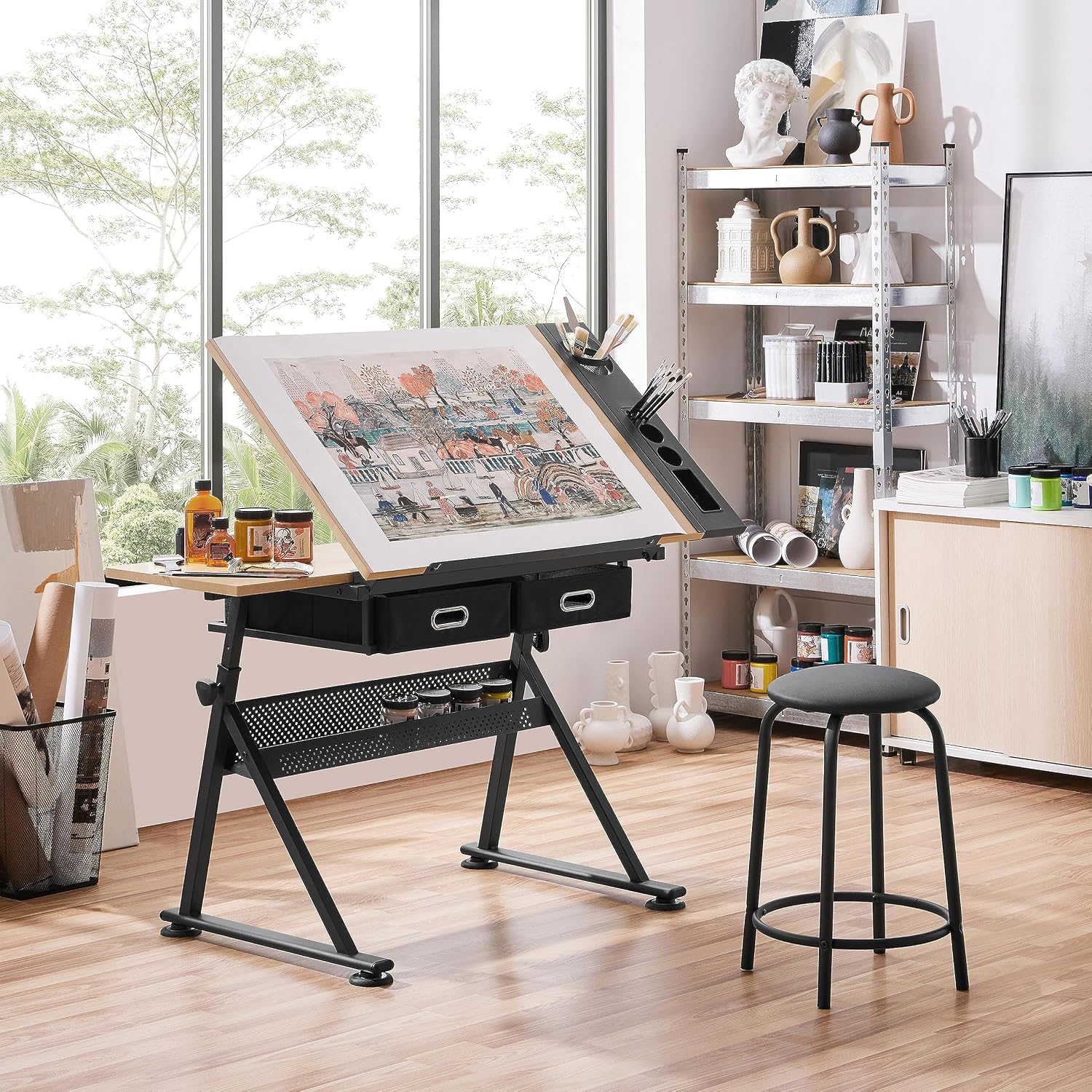 Adjustable Drafting Table Art  - đánh giá và giá Art Craft Wood