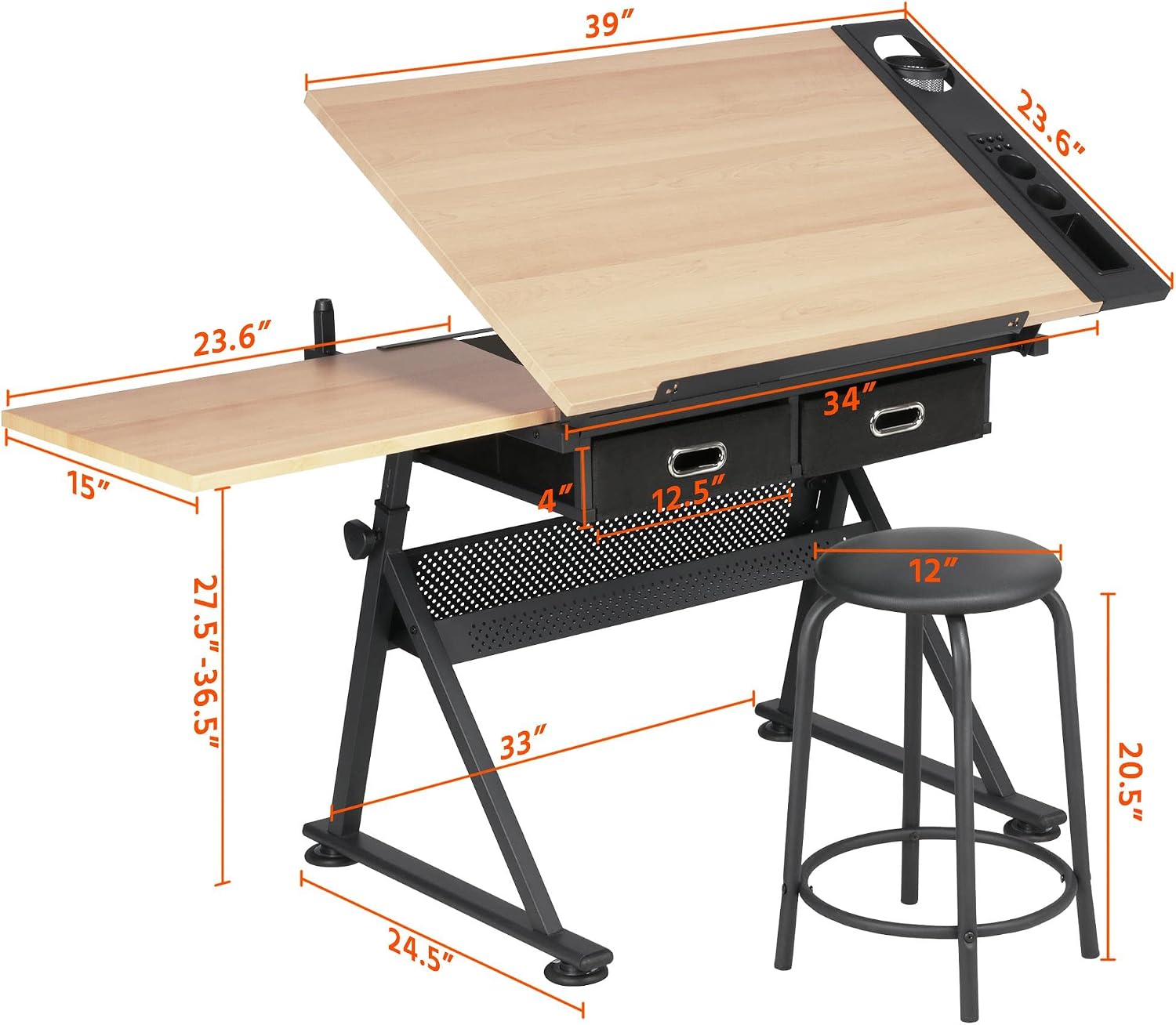 Adjustable Drafting Table Art  - đánh giá và giá Art Craft Wood