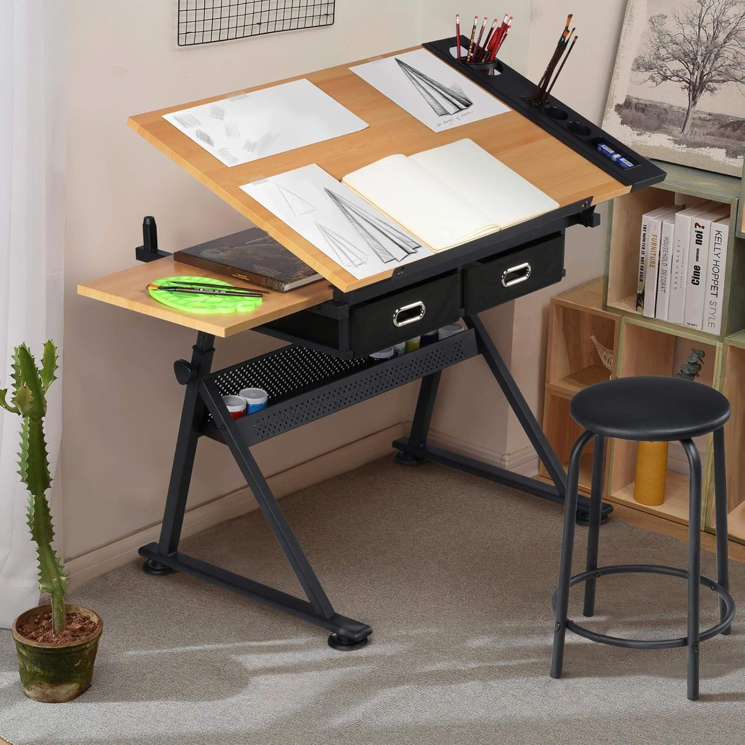 Adjustable Drafting Table Art  - đánh giá và giá Art Craft Wood
