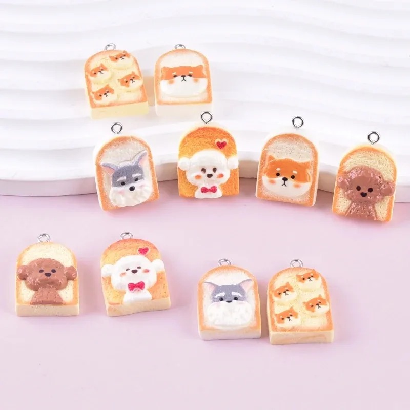 10Pcs Cute Toast Dog Resin Pen - đánh giá và giá Art Craft Party
