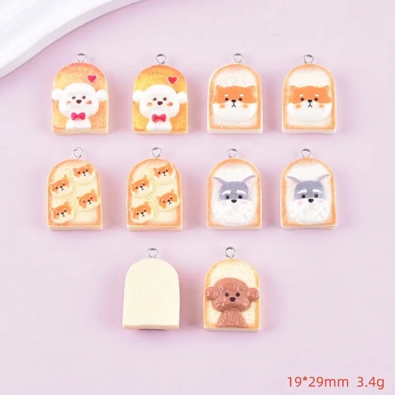 10Pcs Cute Toast Dog Resin Pen - đánh giá và giá Art Craft Party