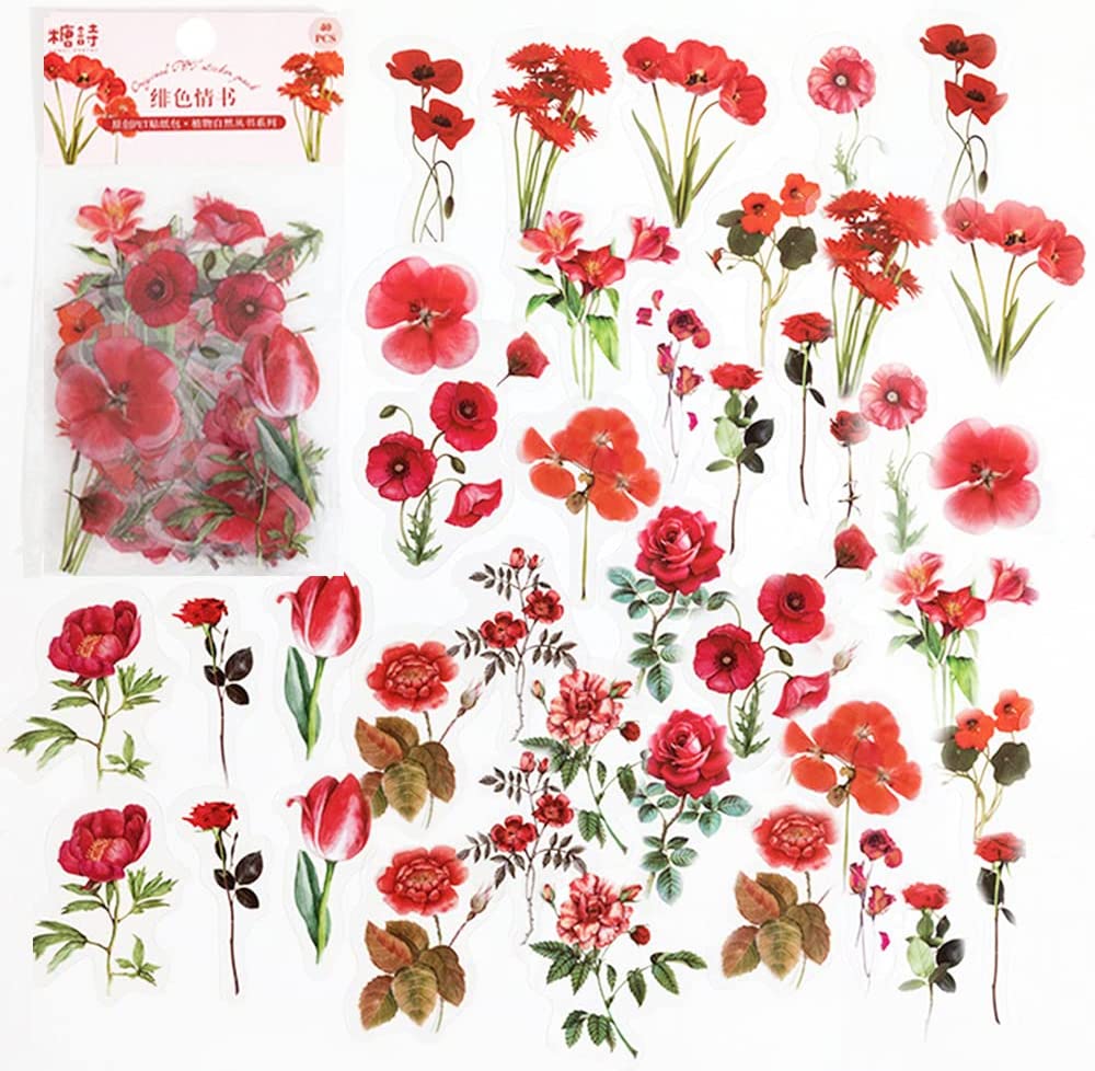40 Pcs Scrapbook Stickers PET  - đánh giá và giá Art Craft Journal