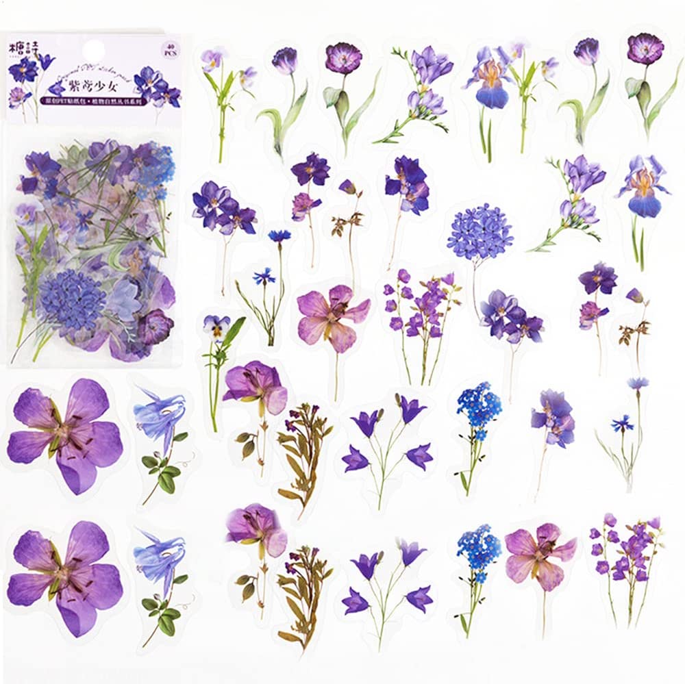 40 Pcs Scrapbook Stickers PET  - đánh giá và giá Art Craft Journal