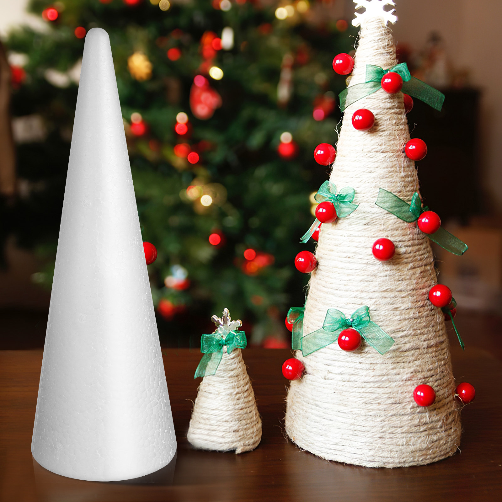 2Pcs Versatile Foam Cones Whit - đánh giá và giá Art Craft Holiday