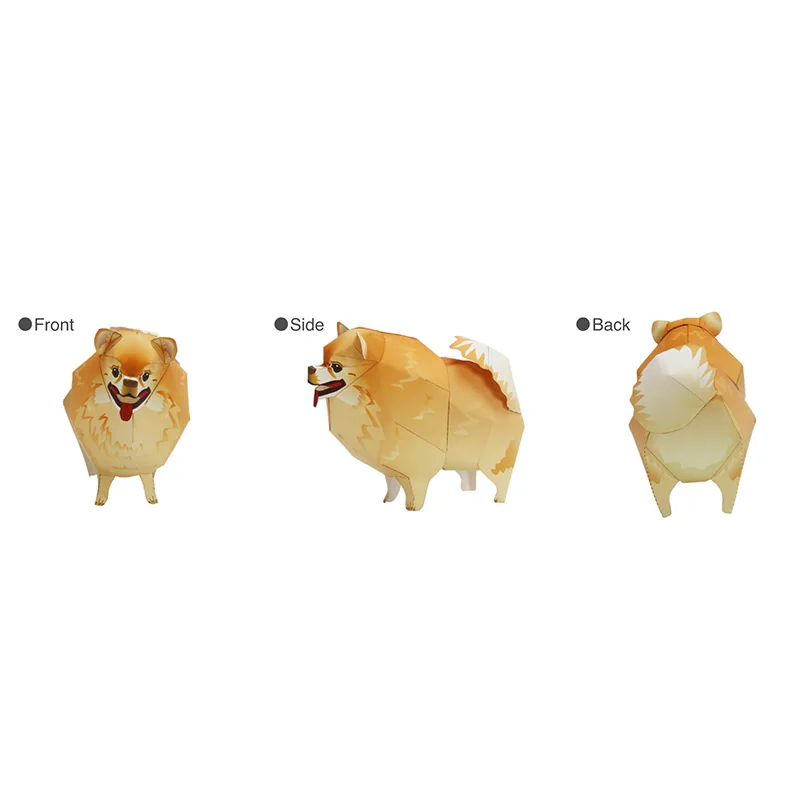 Pomeranian Dog Folding Origami - đánh giá và giá Art Craft With Cardboard