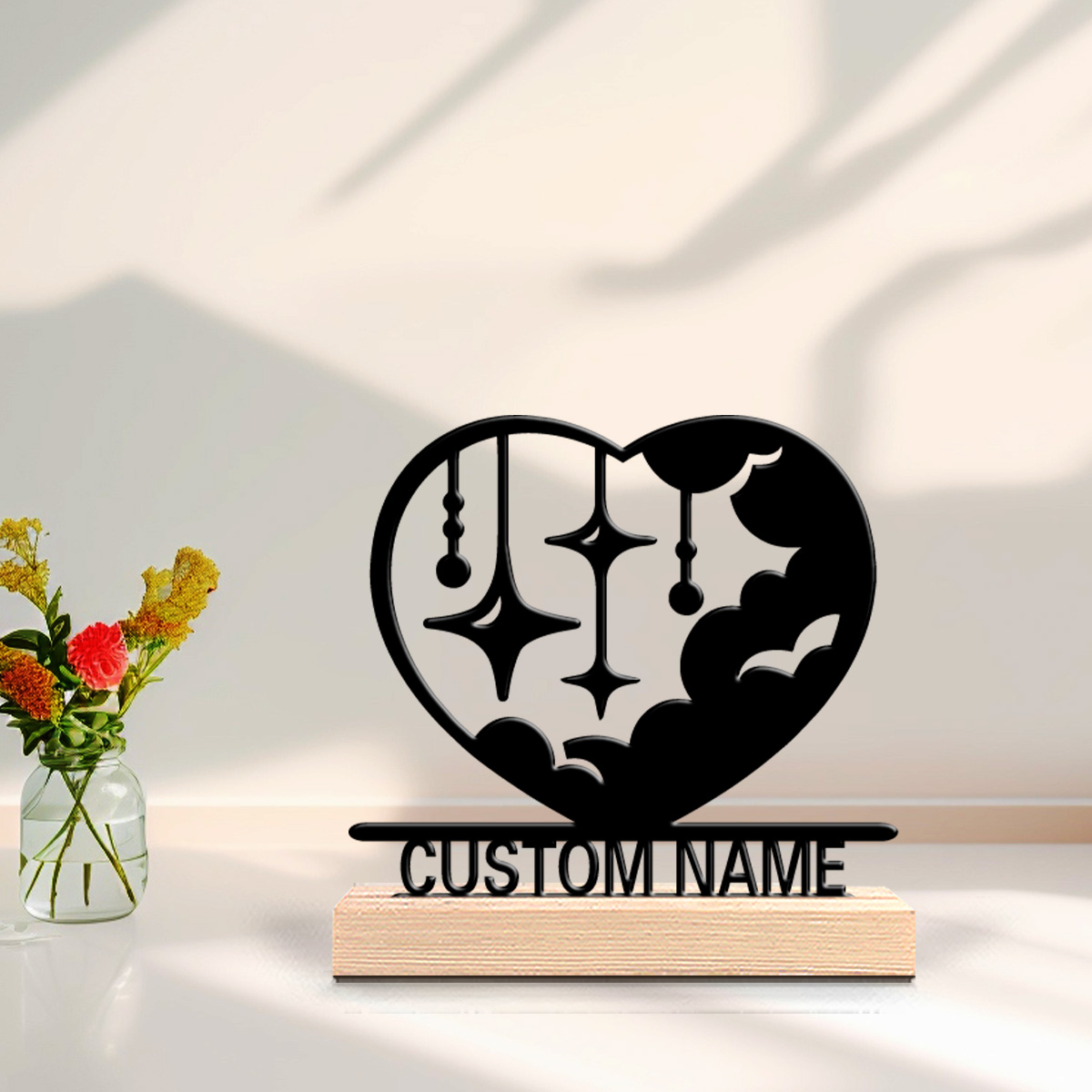 1pc Fashion love cloud Customi - đánh giá và giá Art Craft Wood