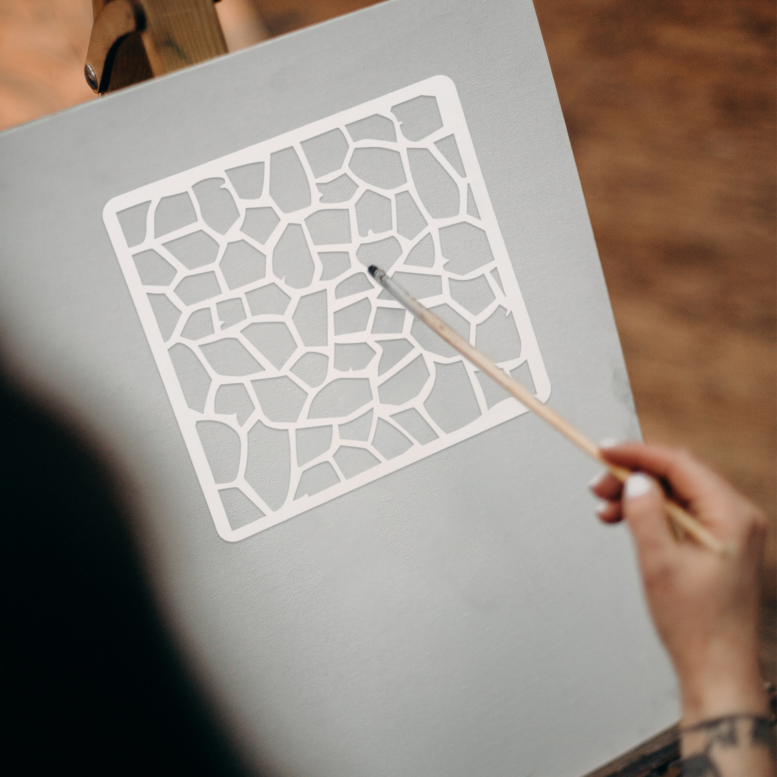 Geometric Stencils Reusable Pe - đánh giá và giá Art Craft Journal