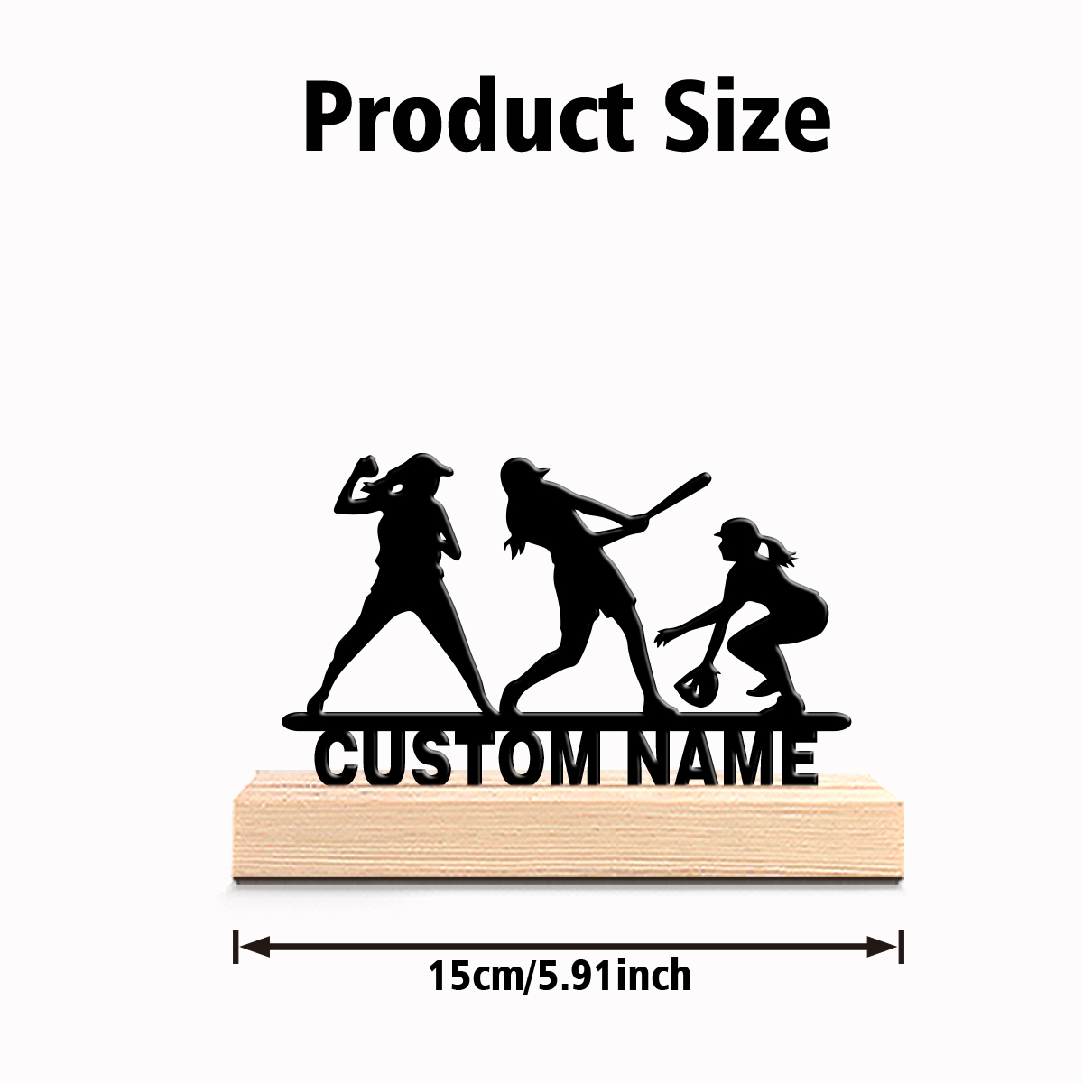 1pc Abstract baseball girl Cus - đánh giá và giá Art Craft Wood