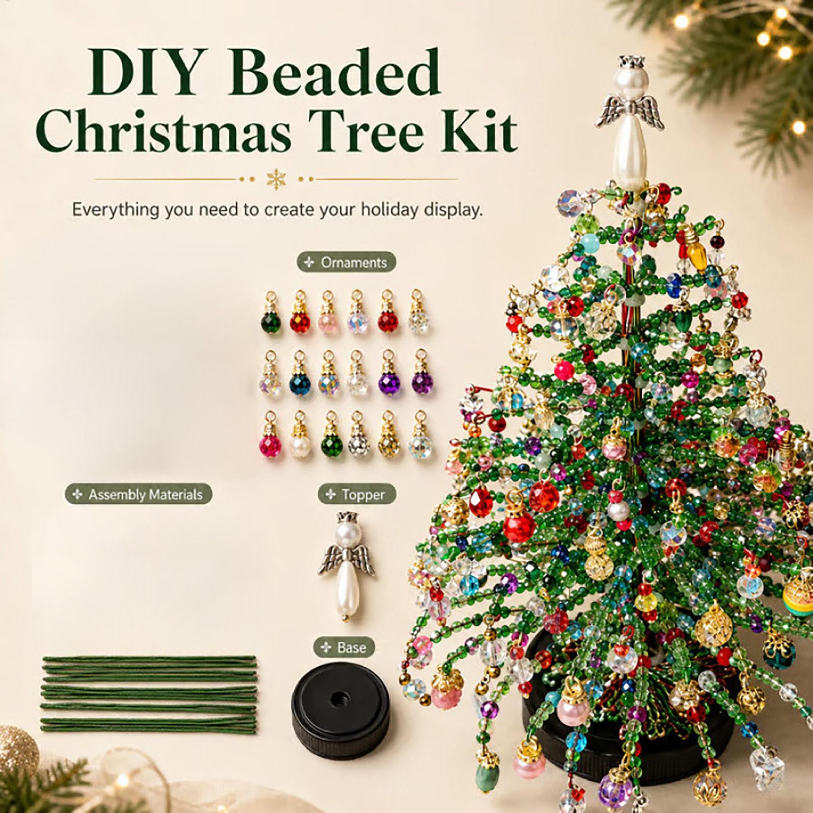 Miniature Beaded Christmas Tre - đánh giá và giá Art Craft Holiday