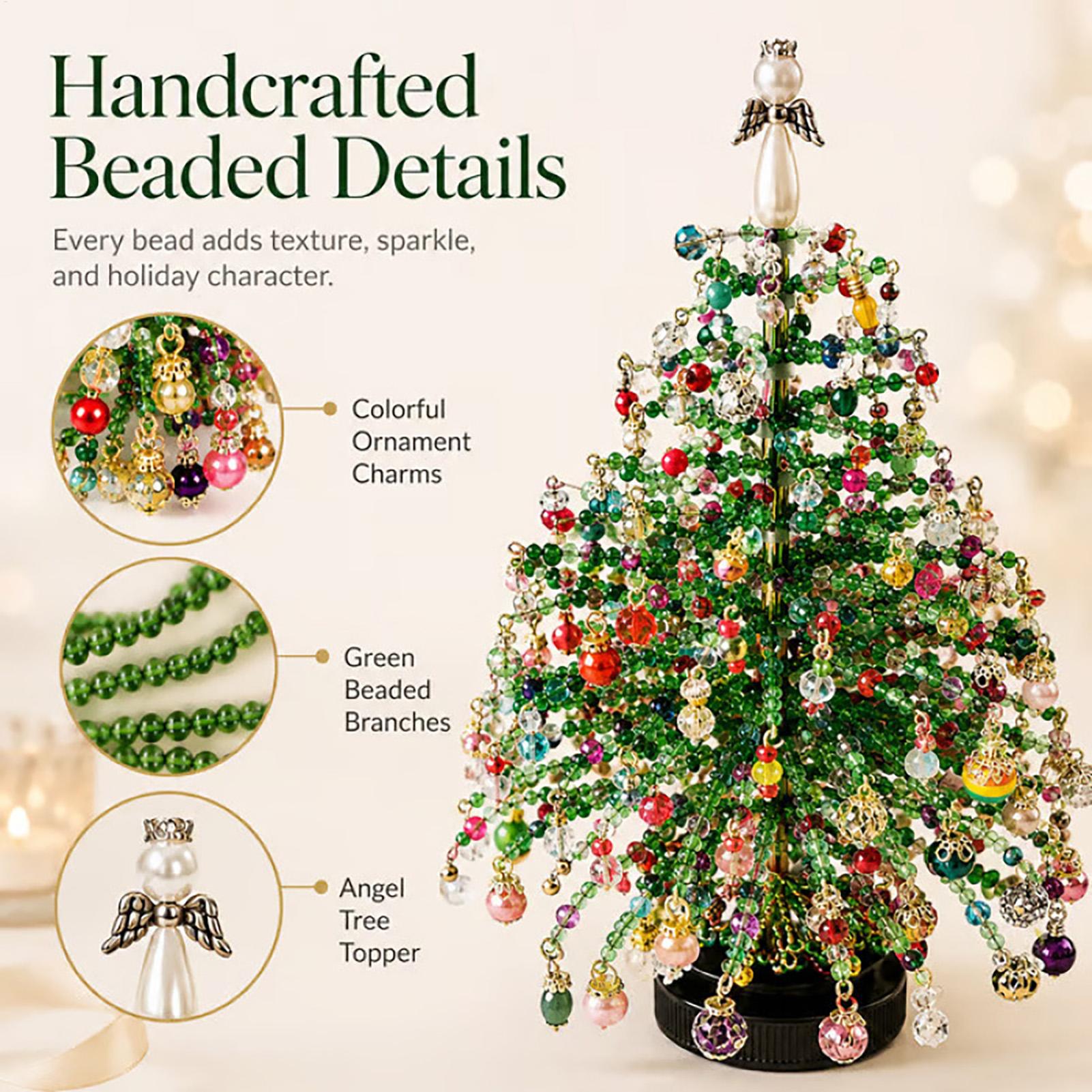 Miniature Beaded Christmas Tre - đánh giá và giá Art Craft Holiday