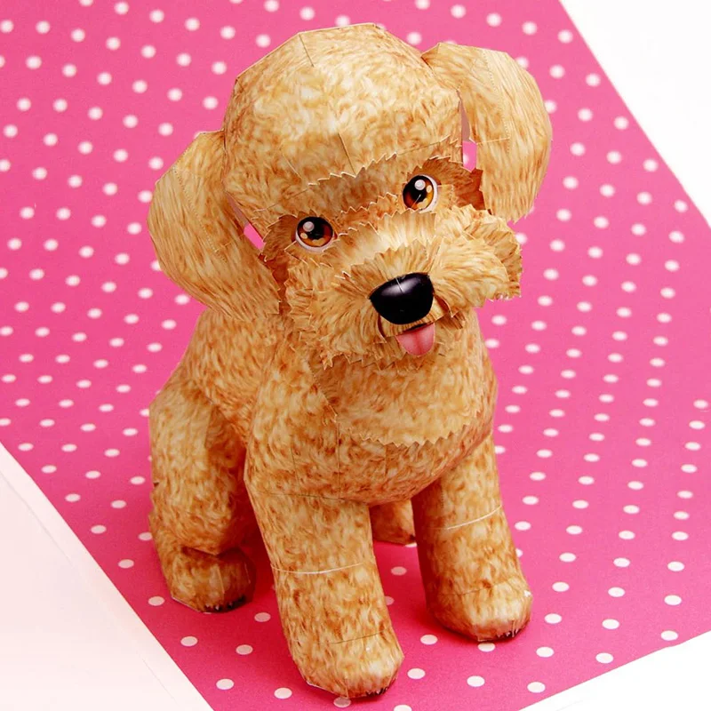 Toy Poodle Dog Folding Origami - đánh giá và giá Art Craft With Cardboard