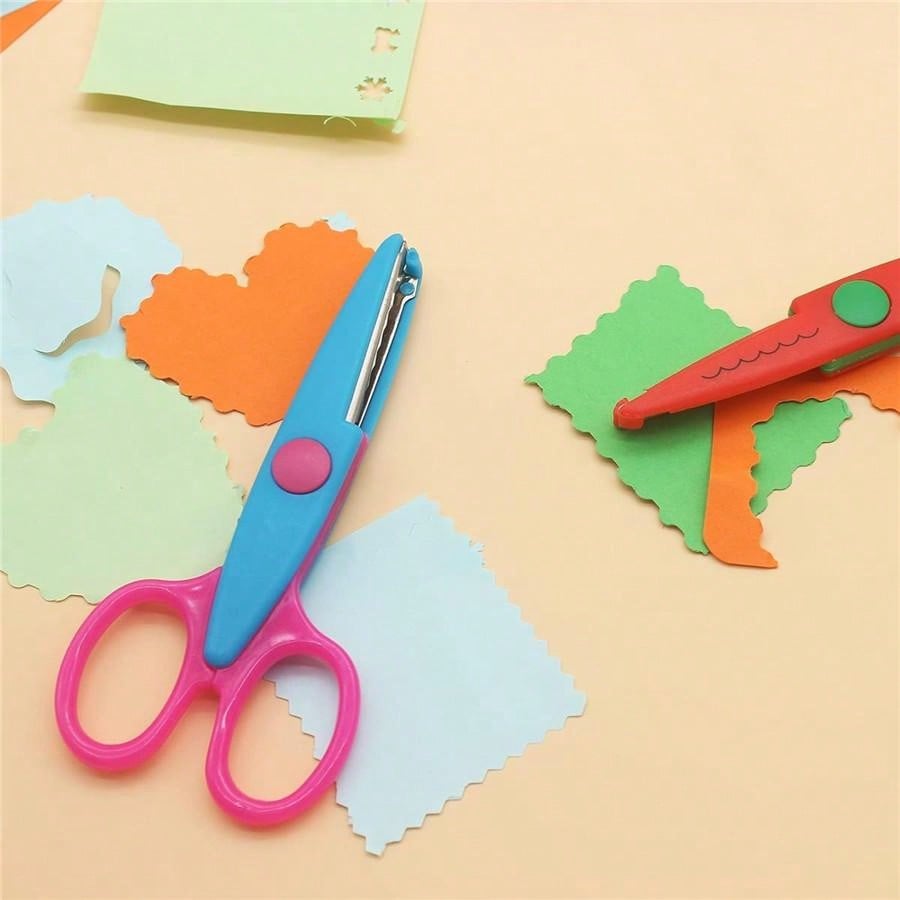 6 safe round tip hand scissors - đánh giá và giá Art And Craft Zig Zag Scissors