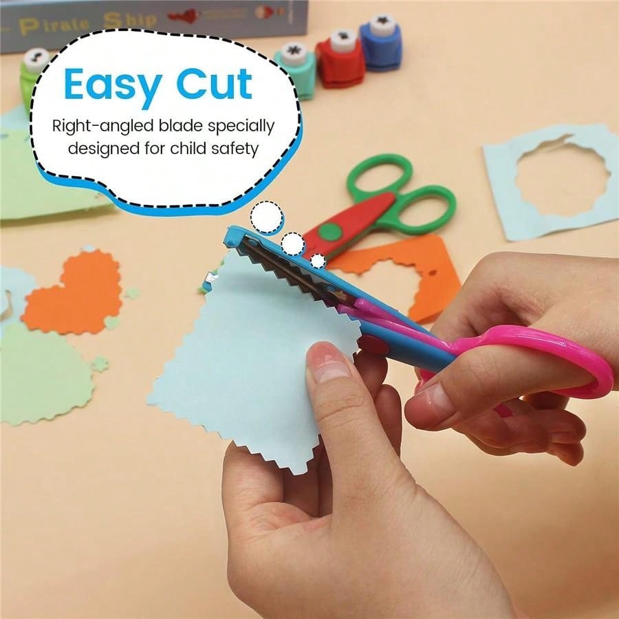 6 safe round tip hand scissors - đánh giá và giá Art And Craft Zig Zag Scissors