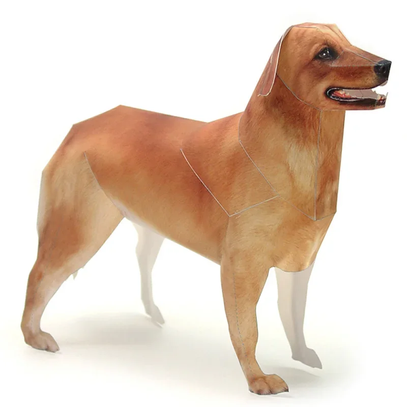 Golden Retriever Dog Paper Mod - đánh giá và giá Art Craft With Cardboard