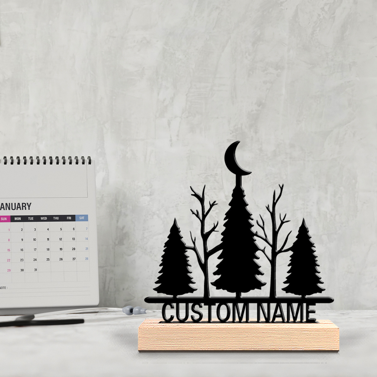 1pc Minimalist moon tree Custo - đánh giá và giá Art Craft Wood